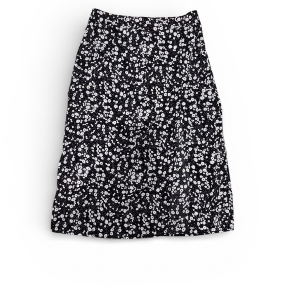 SHEIN Black and White Floral Women Pencil Midi Skirt Size Medium